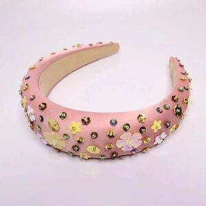 Flower Momma Flower Embellished Padded Headband PINK - MULTI